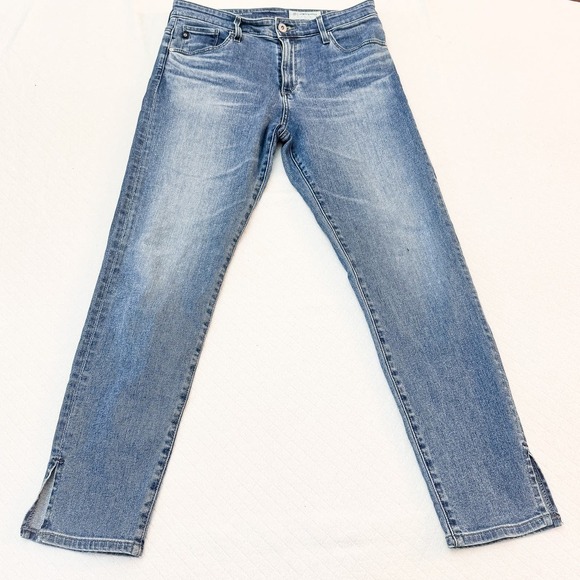 AG The High-Rise Stevie Ankle Petite Slim Straight Denim Jeans Size 29 - Picture 2 of 7